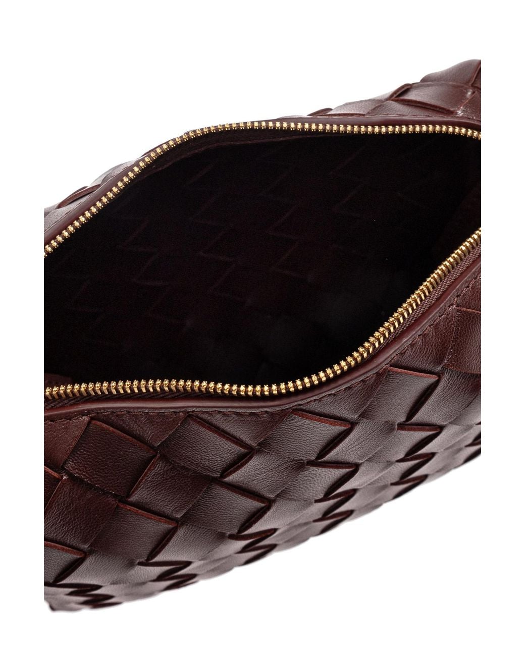 Bottega Veneta Brown Mini Loop Knitted Shoulder Bag