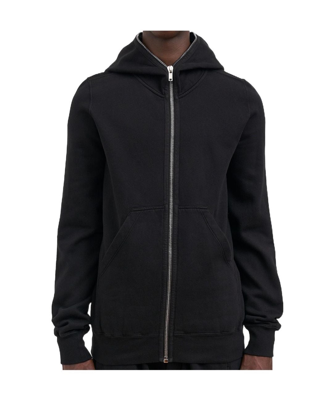Rick Owens Blue Gimp Zip-Up Hoodie for men