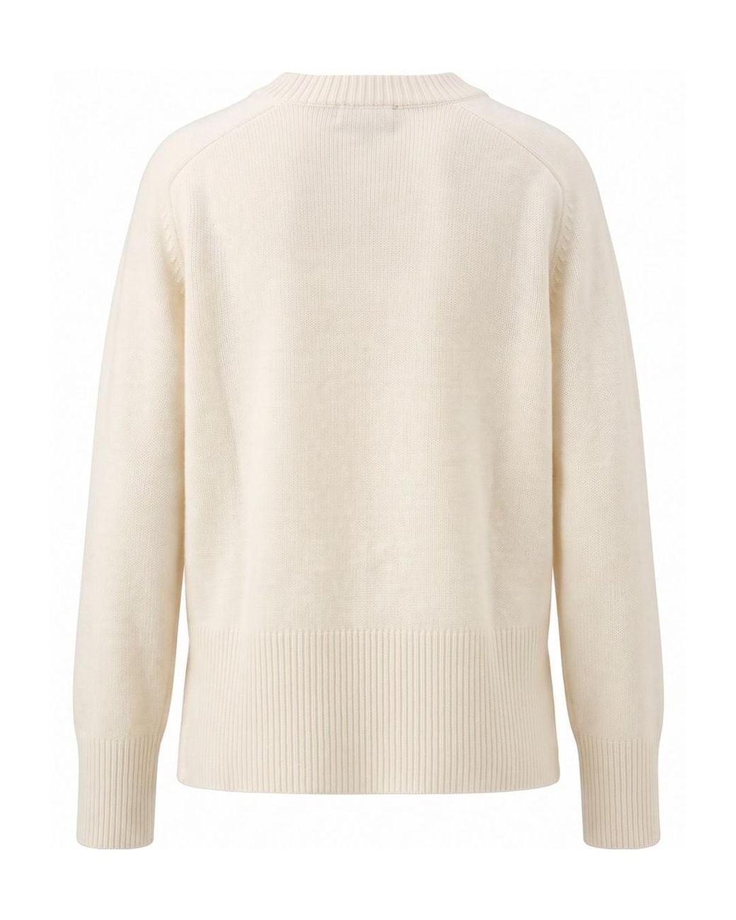 Not Shy White Ribbed-Knit Cashmere Sweater