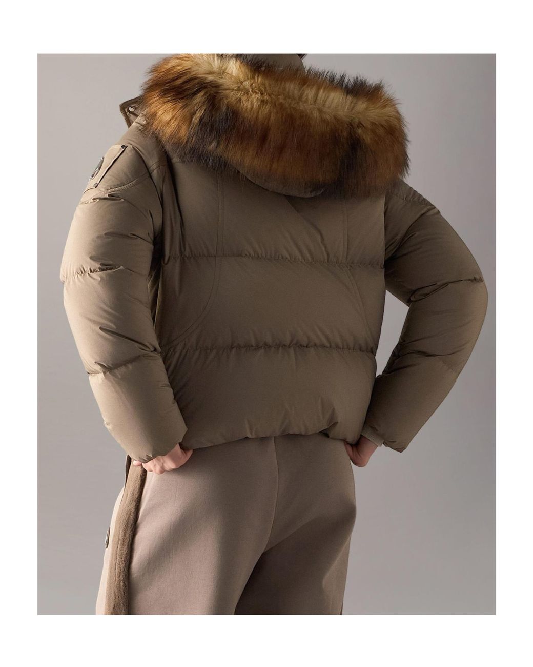 Moose Knuckles Brown Everest Hooded Down Puffer