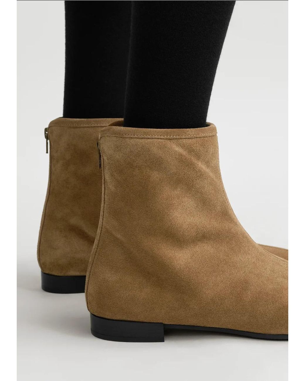 Totême Brown Zippered Ankle Boots