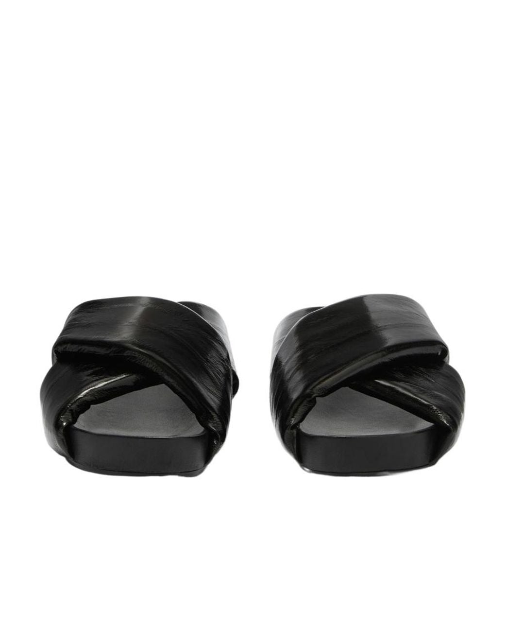 Jil Sander Black Cross-Over Open-Toe Sandals