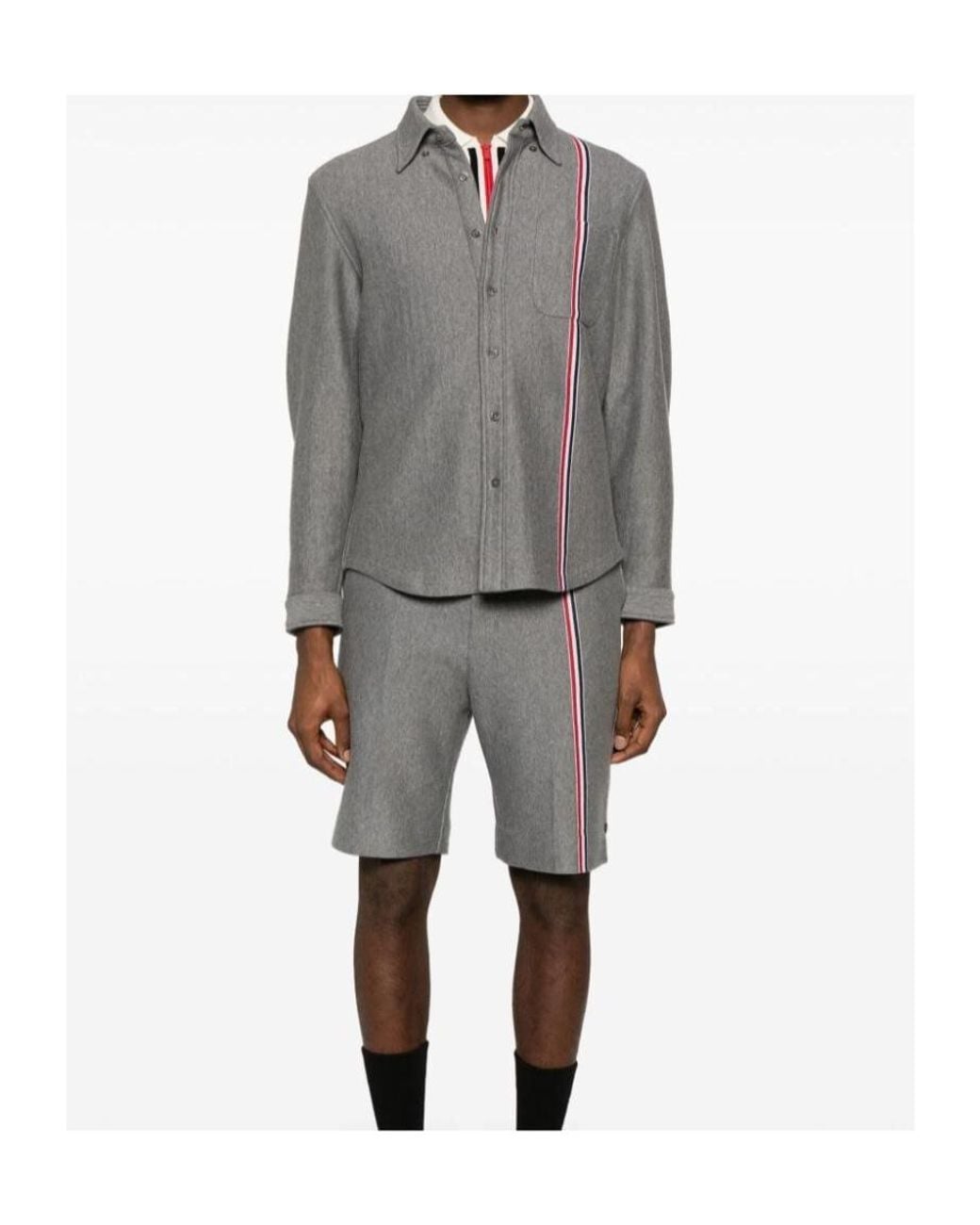 Thom Browne Gray Buttoned Jacket for men