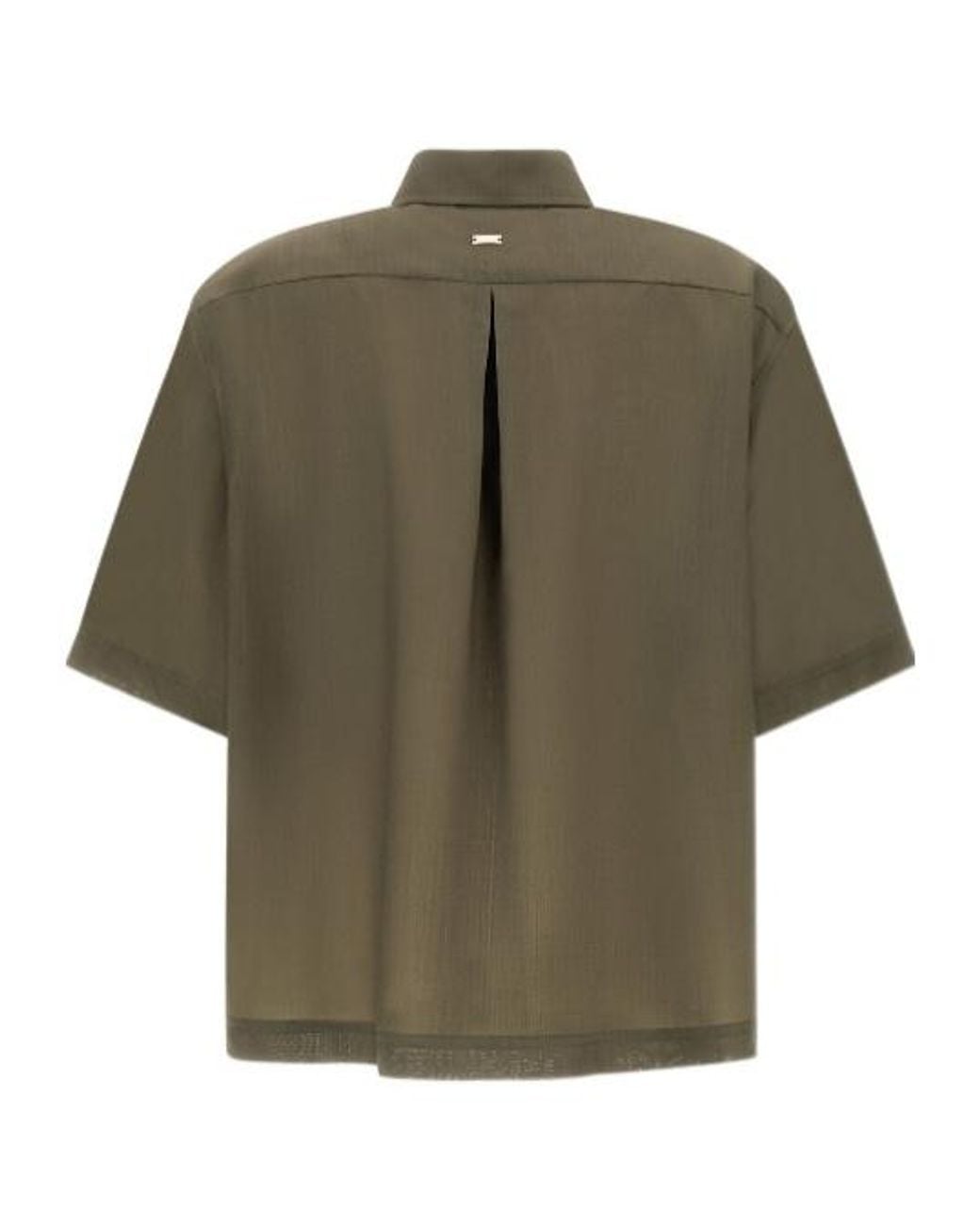 Herno Green Short-Sleeve Boxy Shirt
