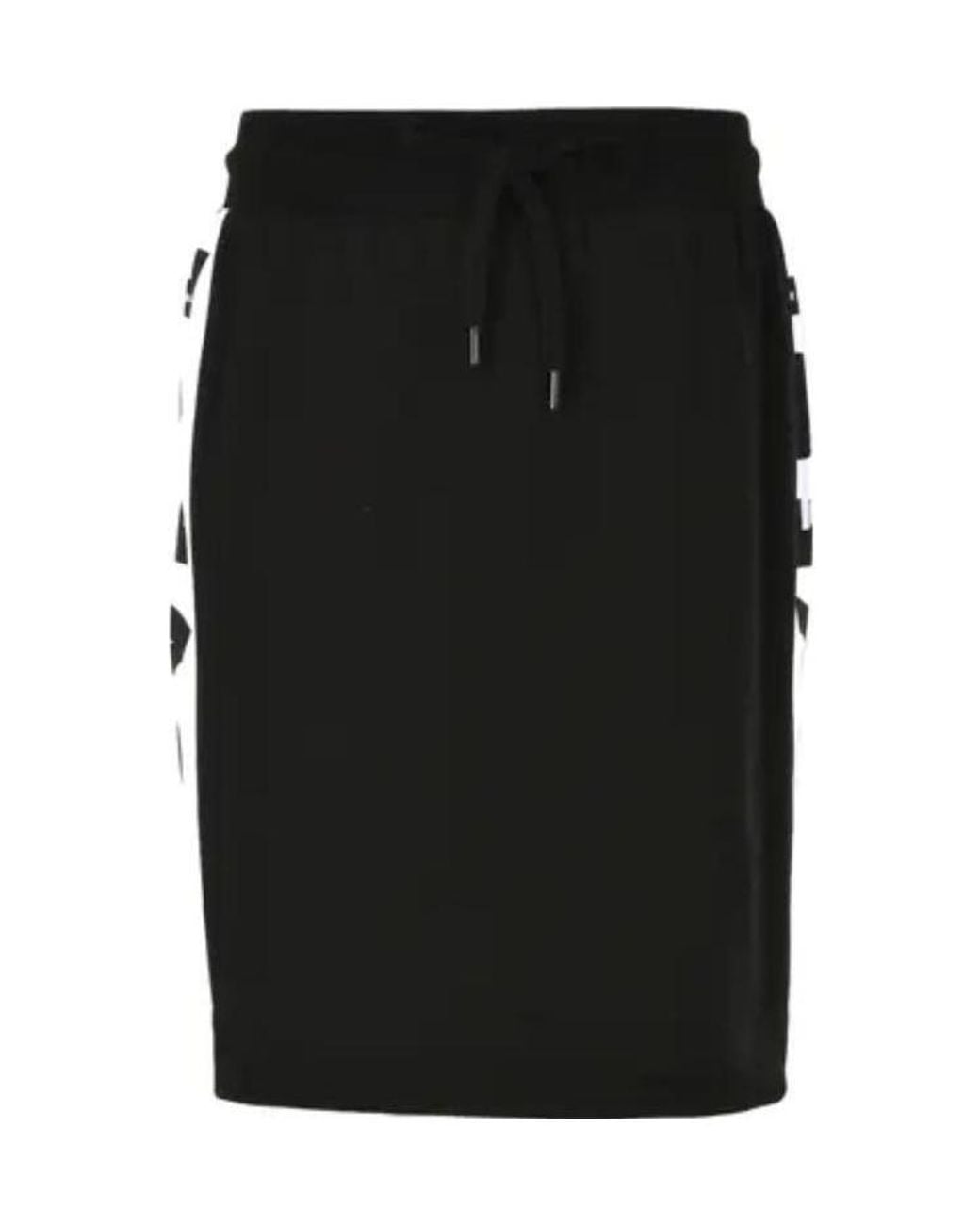 Moschino Black Side Logo Skirt