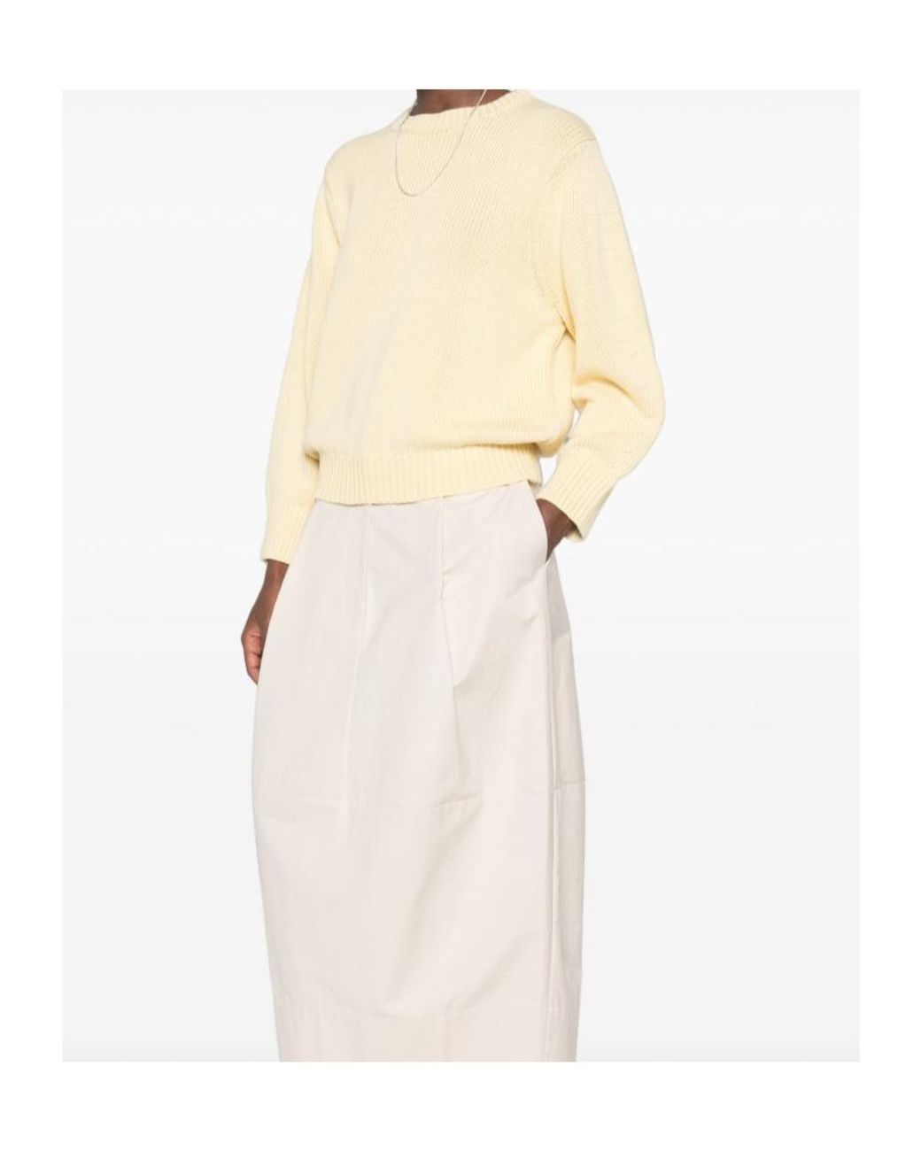 Totême Natural Totême Chunky Crew-Neck Knitted Sweater