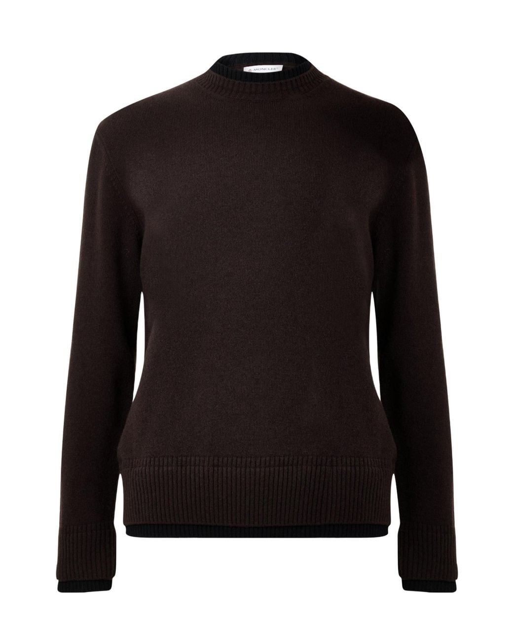 Moncler Black Round-Neck Knitted Top for men