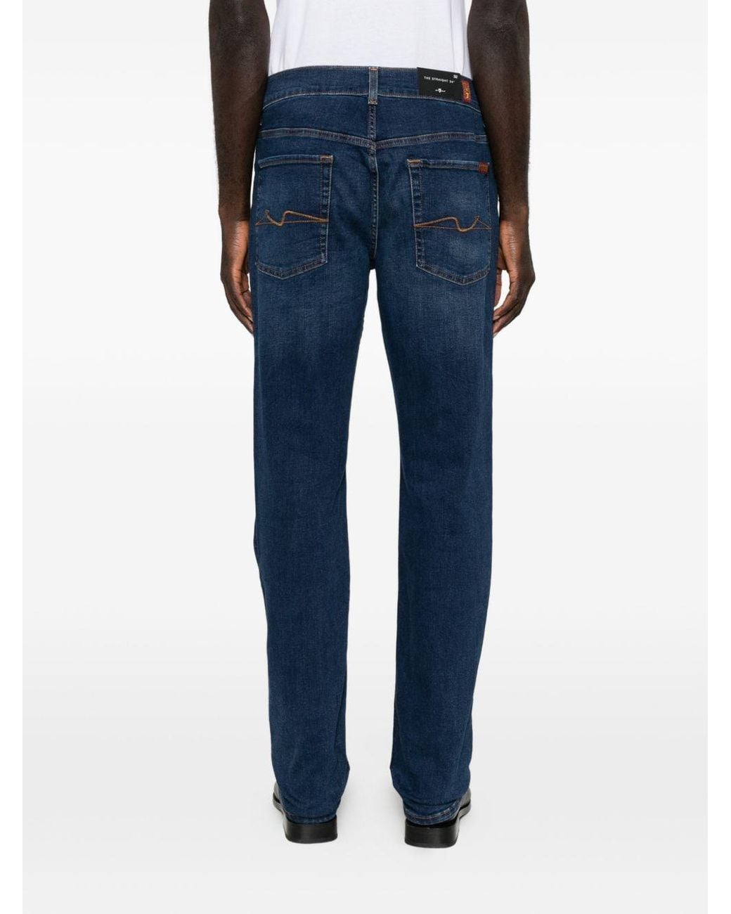 7 For All Mankind Blue Logo Jeans for men