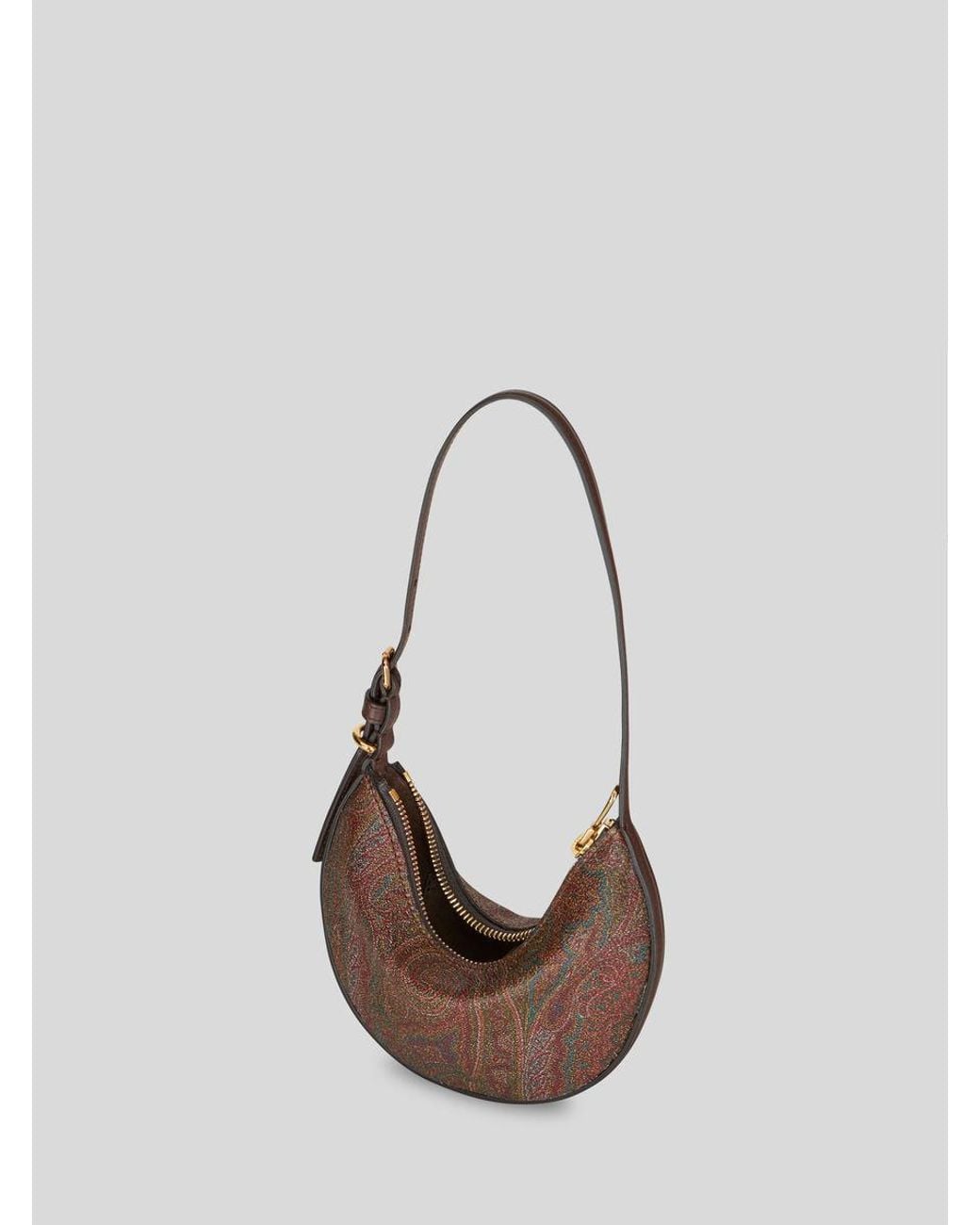 Etro White Paisley Printed Shoulder Bag