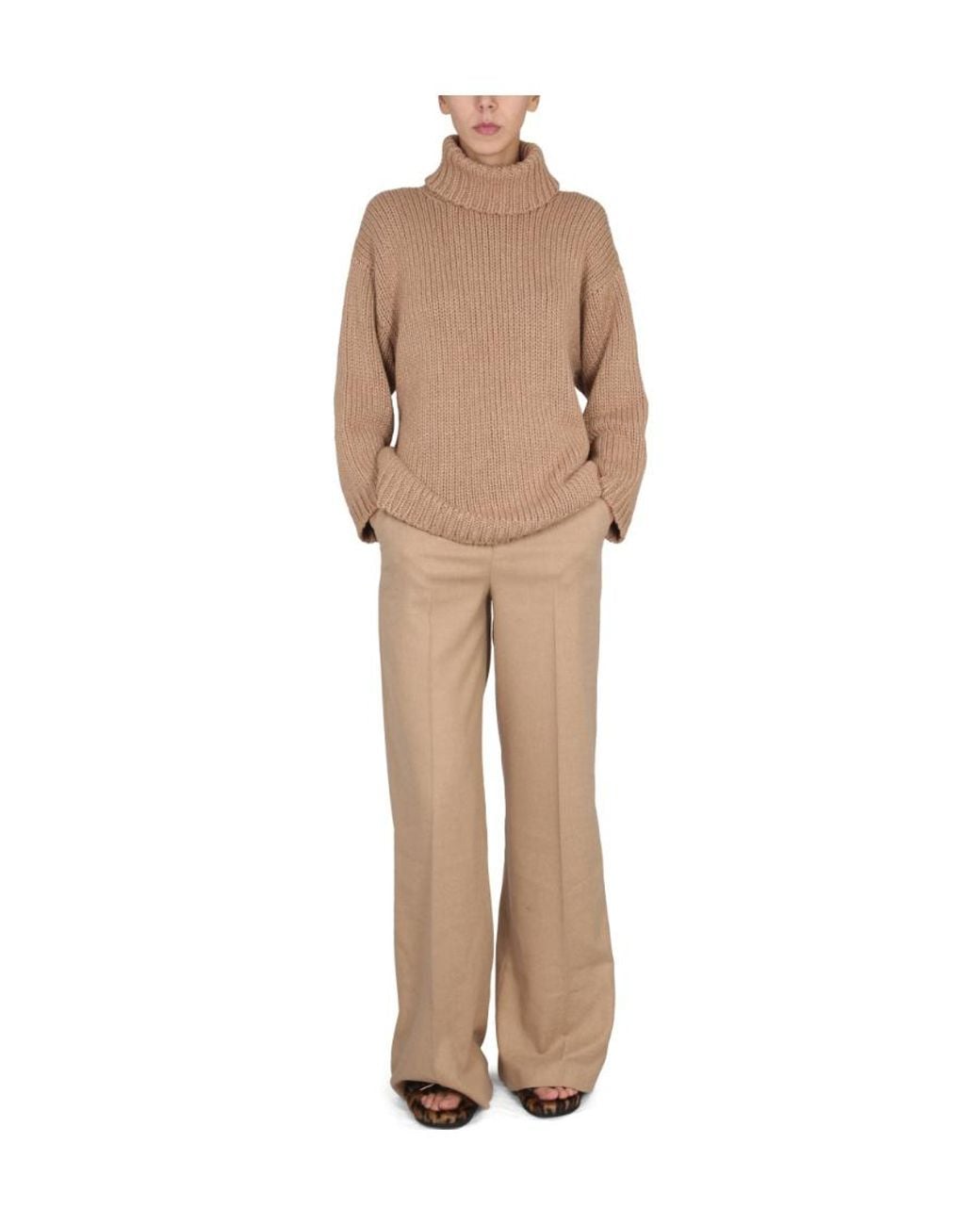 RED Valentino Natural Tailored Wide Leg Pants