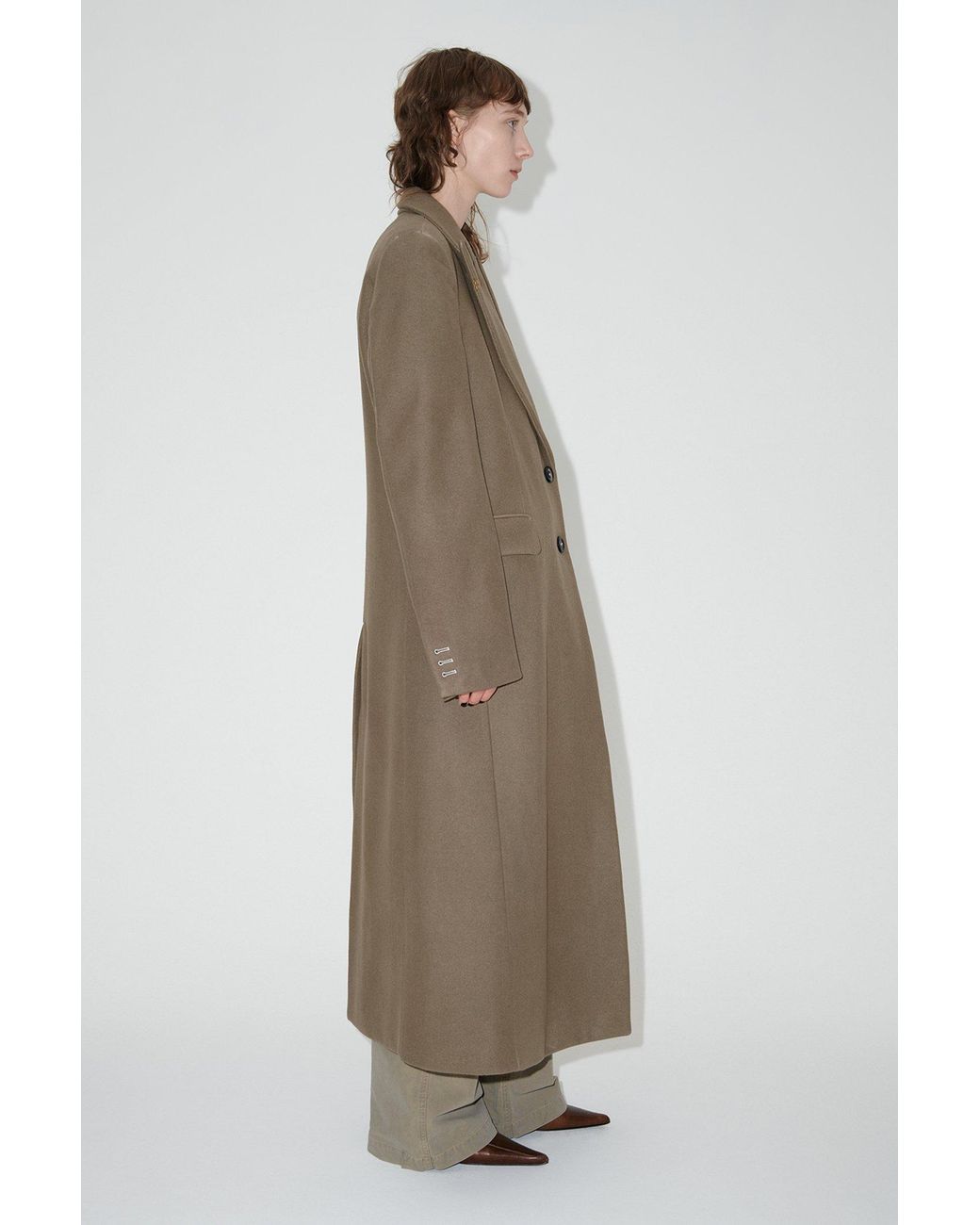 Our Legacy Natural Single-Breasted Wool Coat