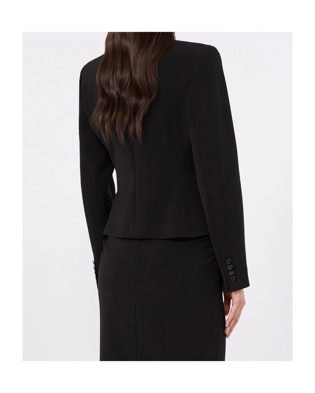 Max Mara Black S Fitted Single-Breasted Blazer