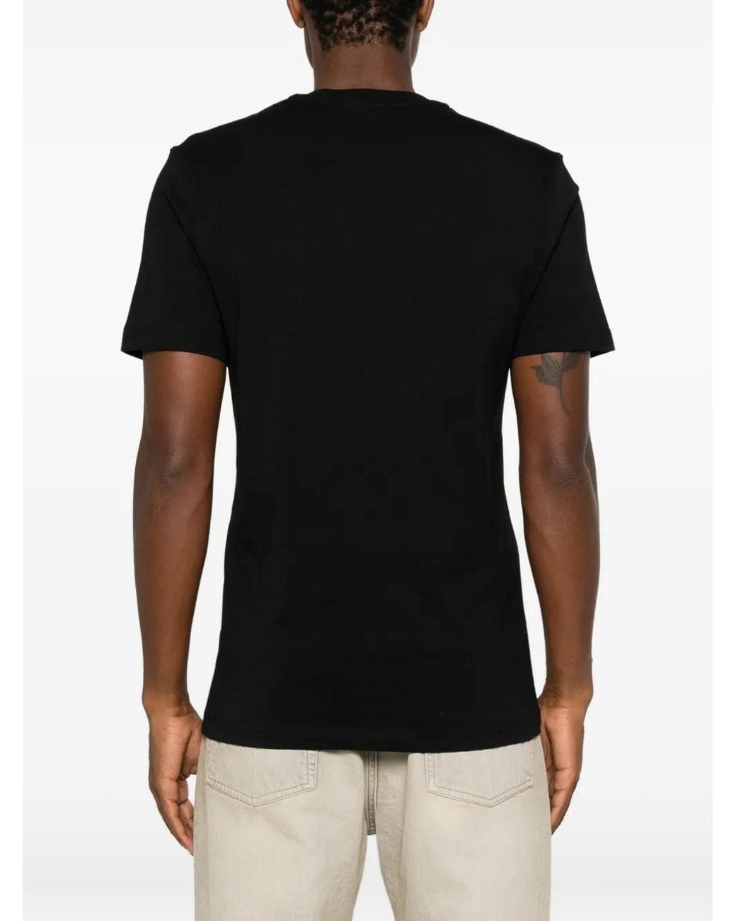 Moschino Black Logo-Print Short-Sleeve T-Shirt for men
