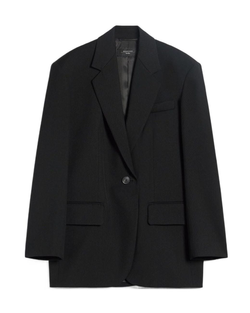 Max Mara Black Lesena Button-Up Jacket