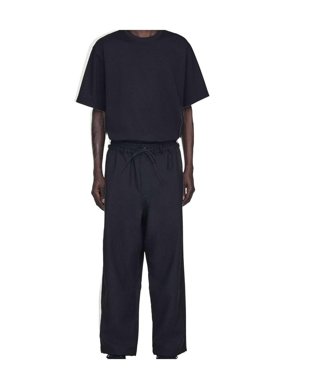 Y-3 Blue Comfy Split Hem Fleece Sports Sweatpants for men