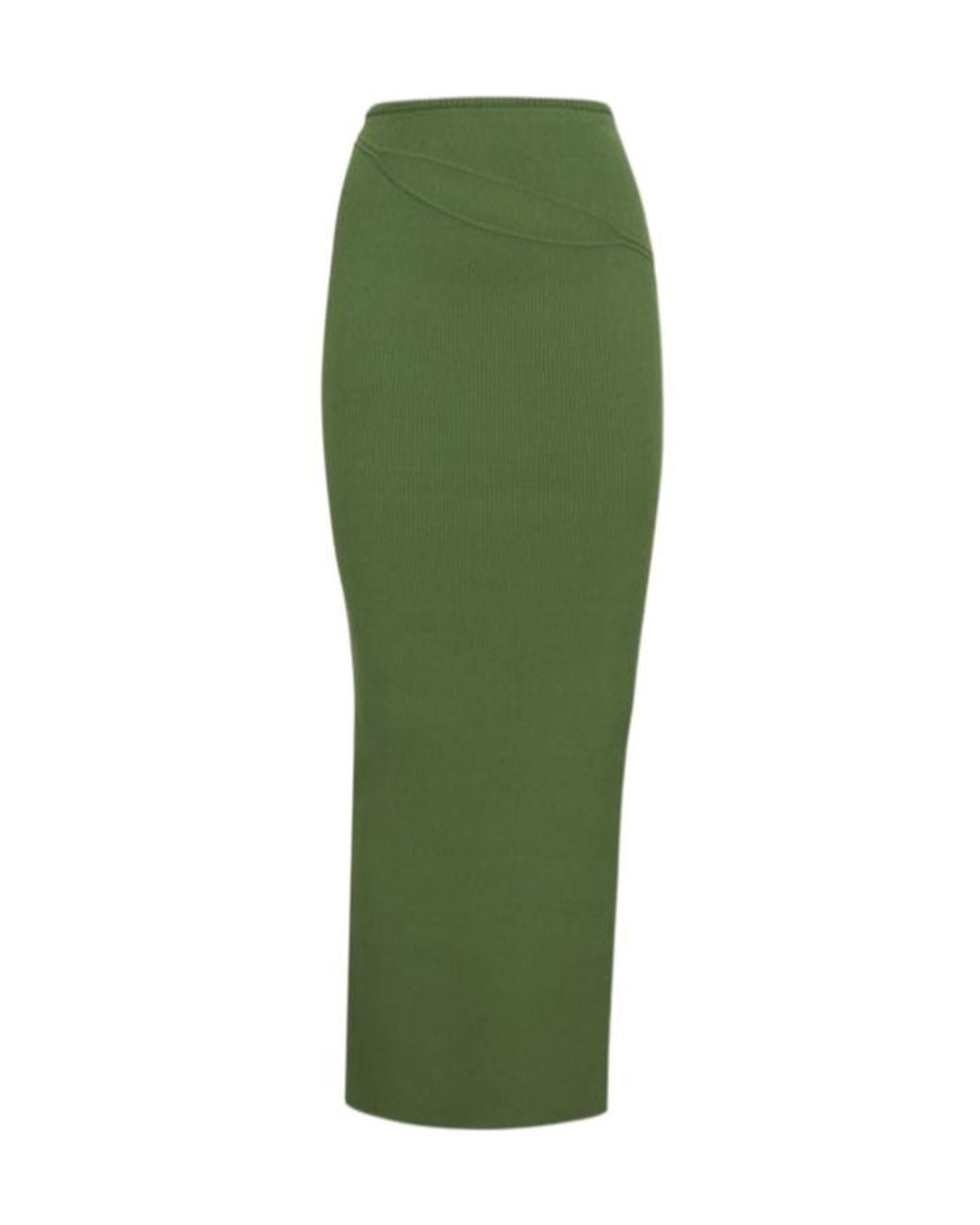 Christopher Esber Green Rib Cutout Long Skirt