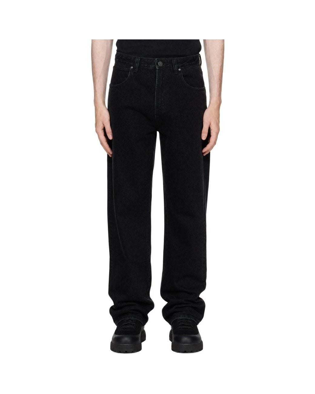 Entire studios Black Seth Straight-Leg Jeans for men