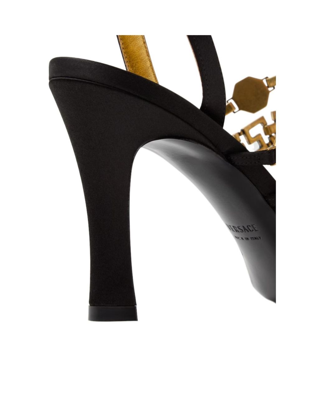 Versace Multicolor Embellished Slingback Heeled Sandals