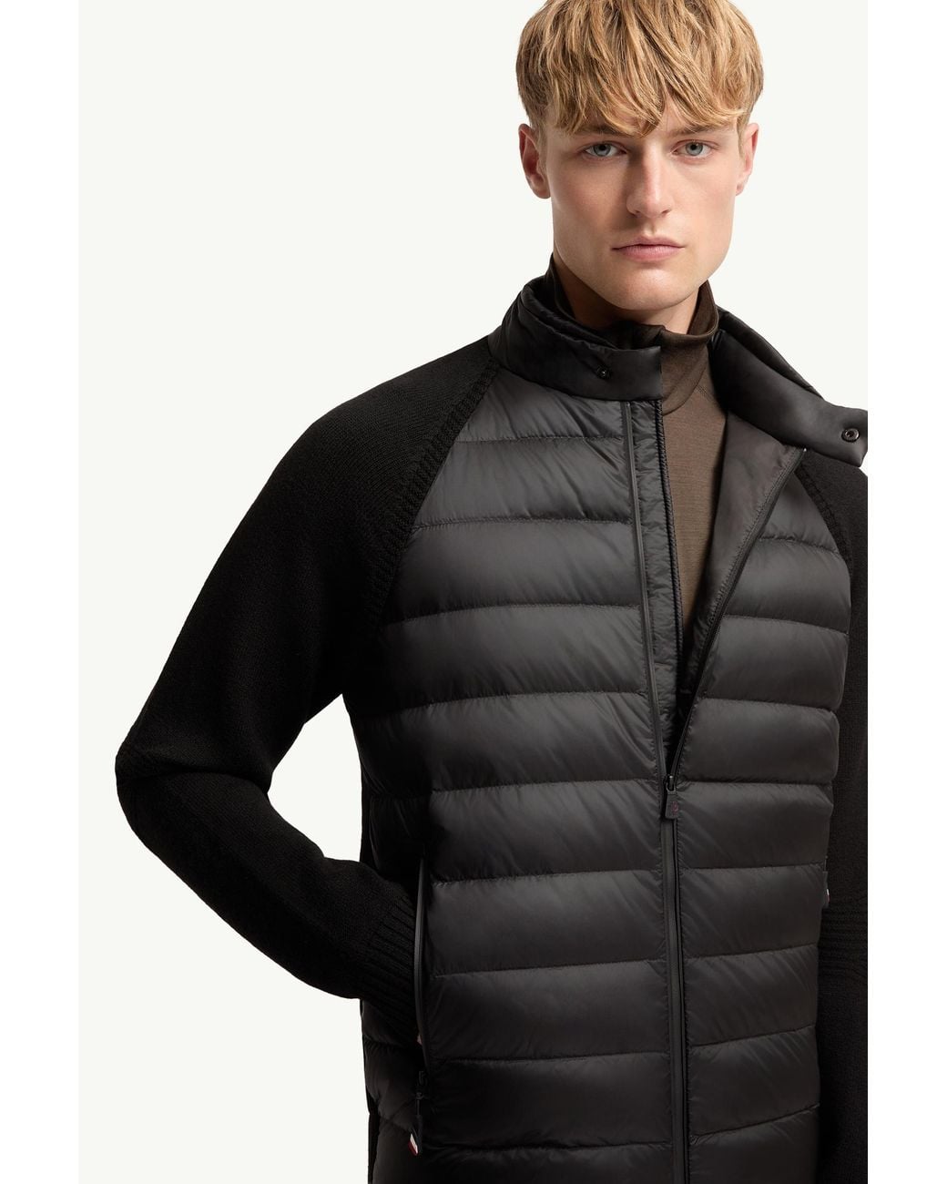 Moncler Black Grenoble Padded Zip-Up Cardigan for men