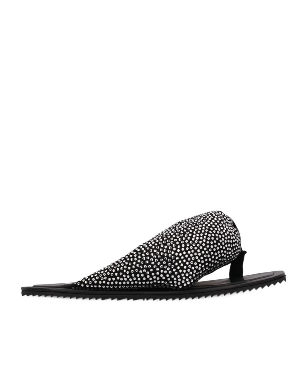 The Attico White Indie Max Flat Sandals