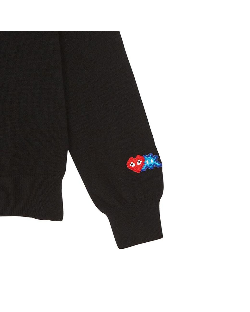 COMME DES GARÇONS PLAY Gray X Invader Pixelated-Heart Cardigan for men