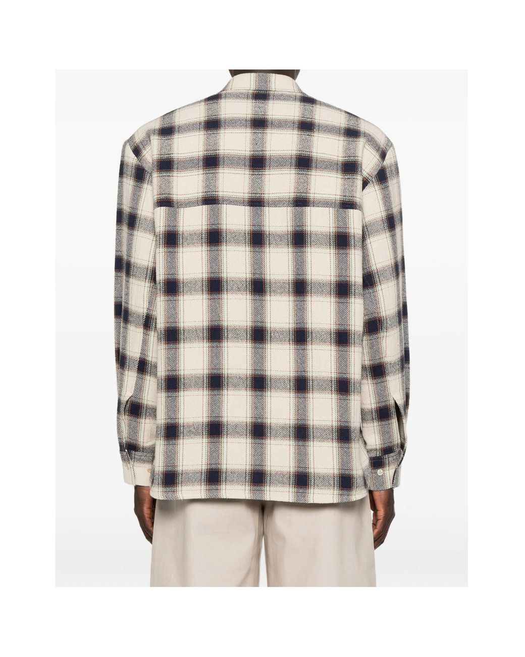 Séfr Gray Plaid Long-Sleeved Shirt for men