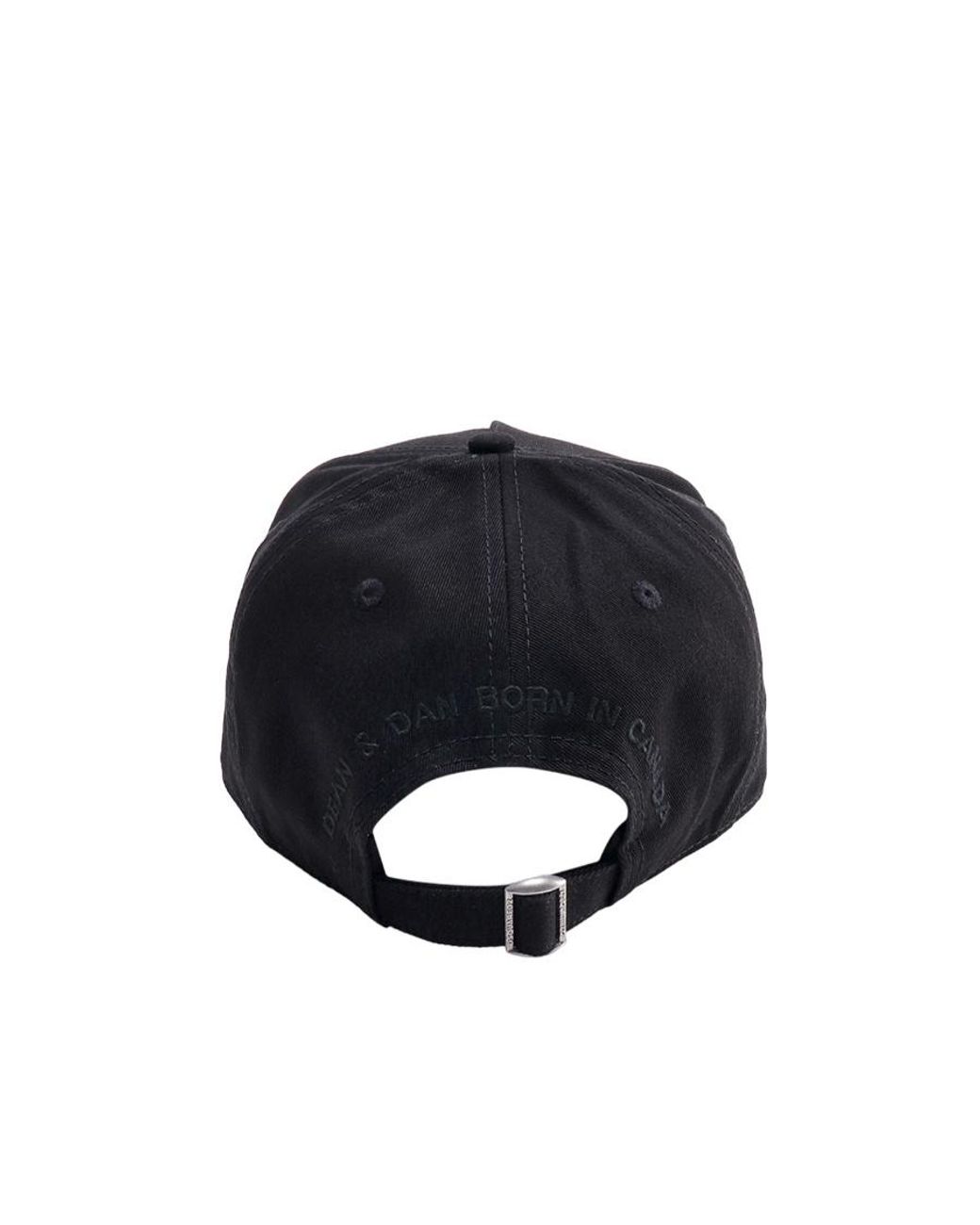 DSquared² Blue Flag Patch Distressed Baseball Cap for men