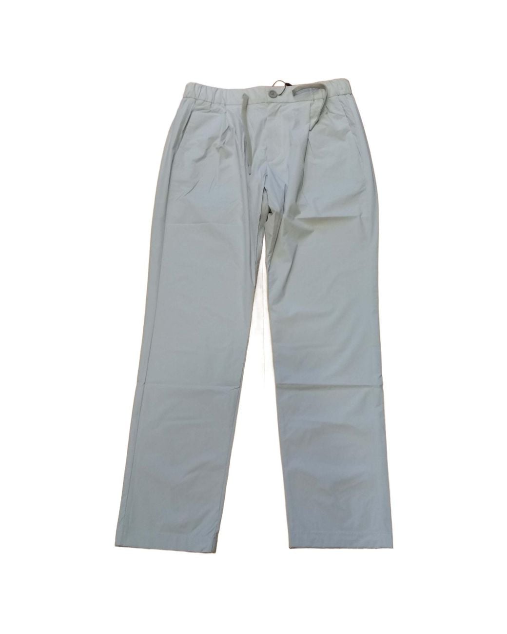 Herno Gray Straight-Leg Drawstring Trousers for men