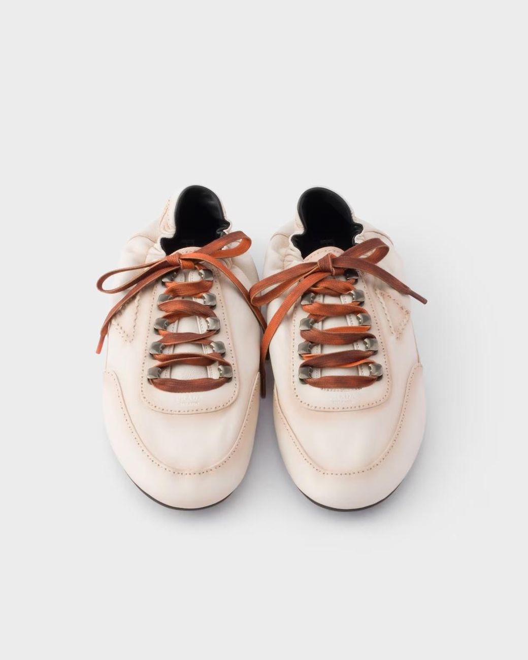 Prada Pink Lambskin Collapse Sneakers for men
