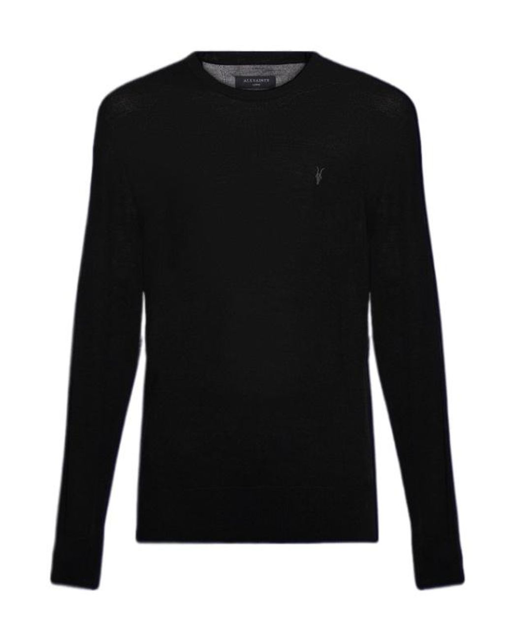 AllSaints Black Signature Crew Neck Knitwear for men