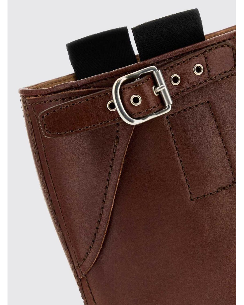 Dries Van Noten Brown Buckled Mid-Calf Boots