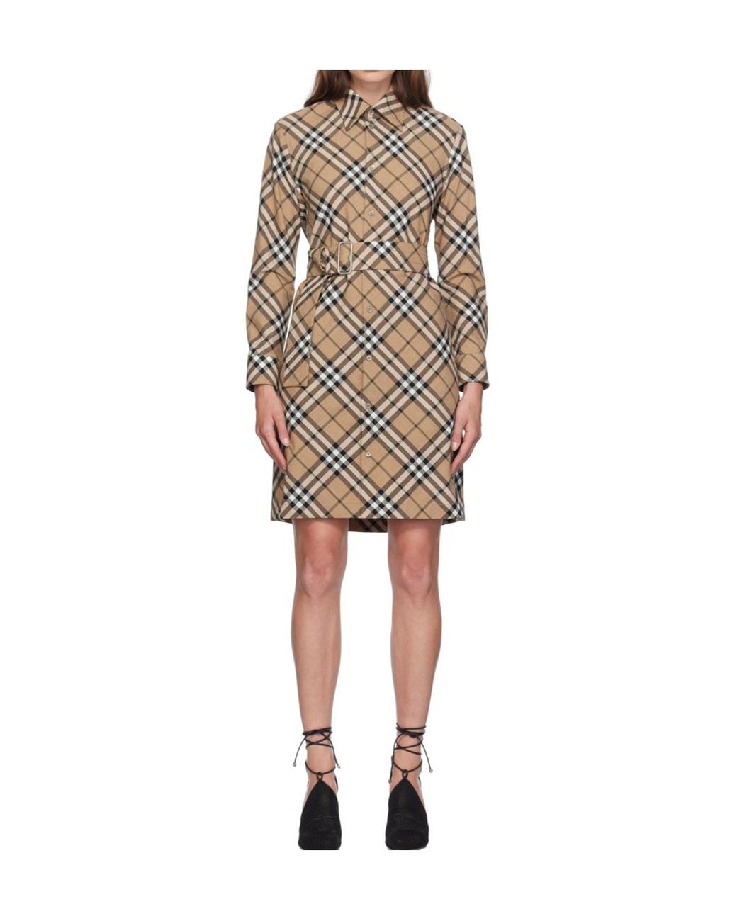 Burberry Brown Shirt Dresses