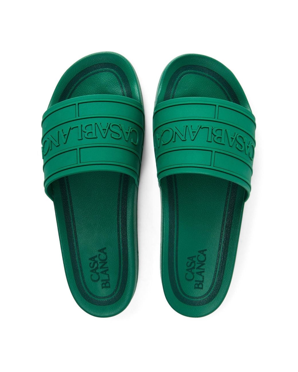 Casablanca Green Open-Toe Slippers for men