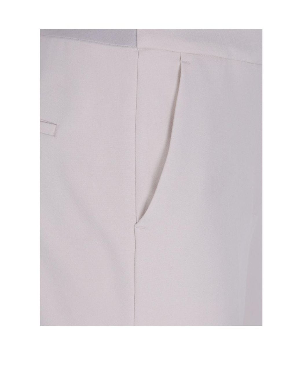Peserico Gray Mid Rise Cropped Trousers