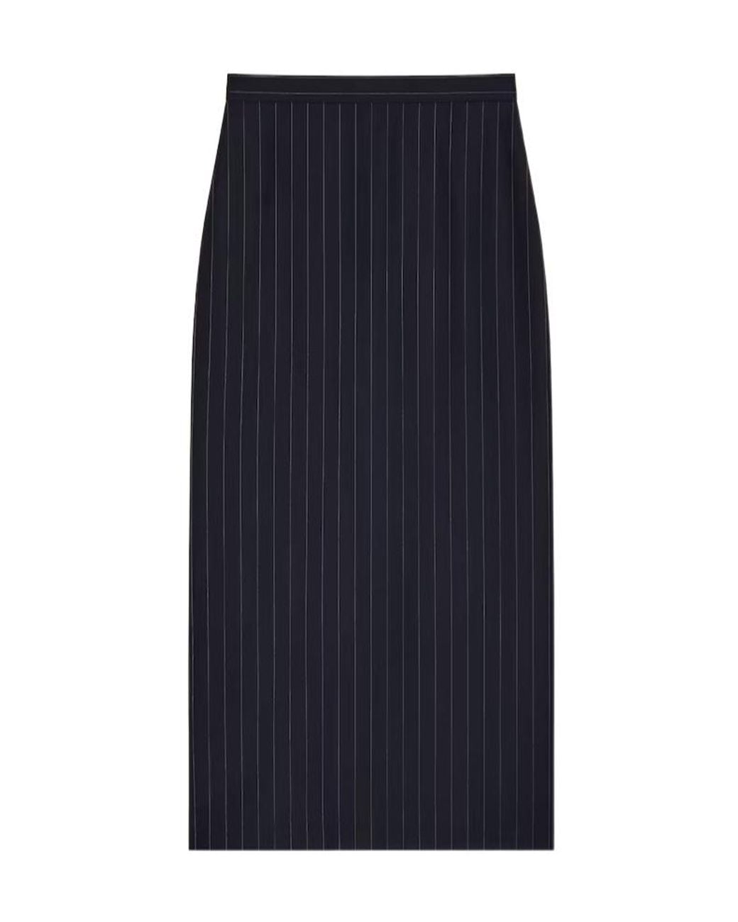 Givenchy Blue Striped Midi Skirt