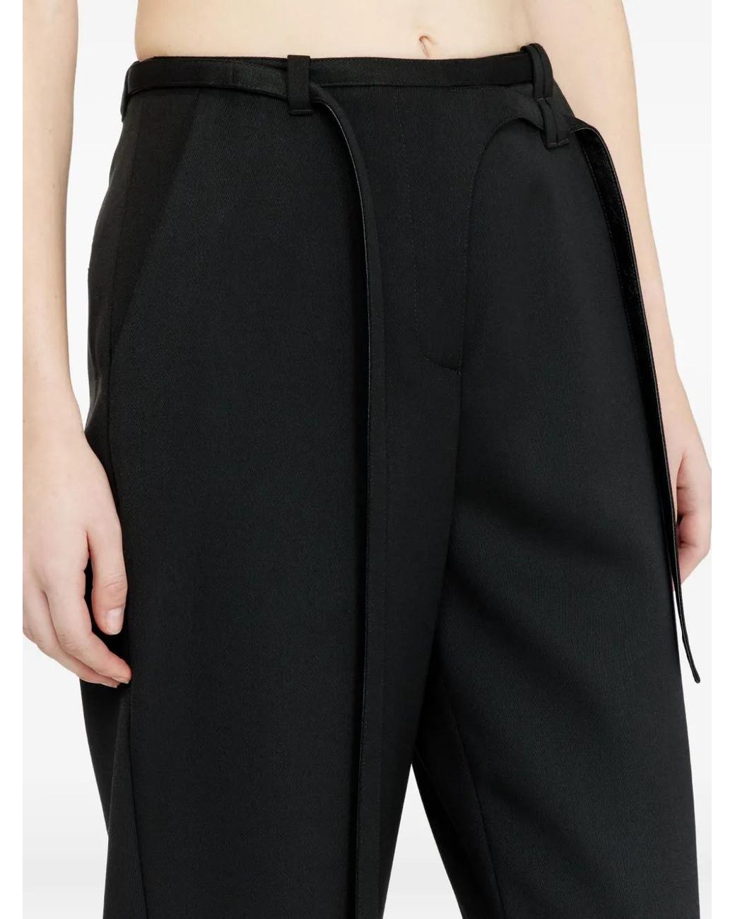 DIESEL Black Belted Straight-Leg Pants