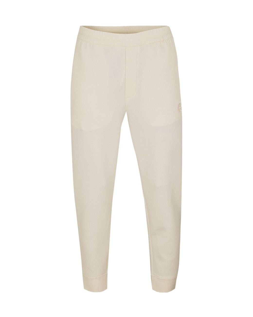 Emporio Armani Natural Fashionable Cuffed Woven Jogger Pants for men