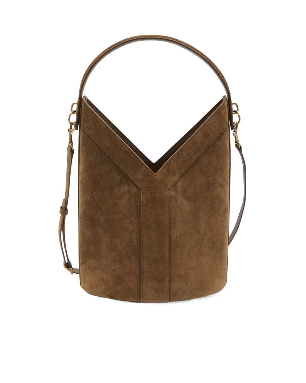 Saint Laurent Brown Y Large Bucket Bag