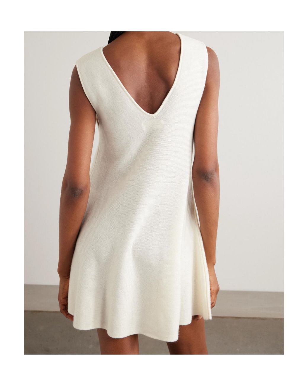 Lisa Yang White V-Neck Mini Dress