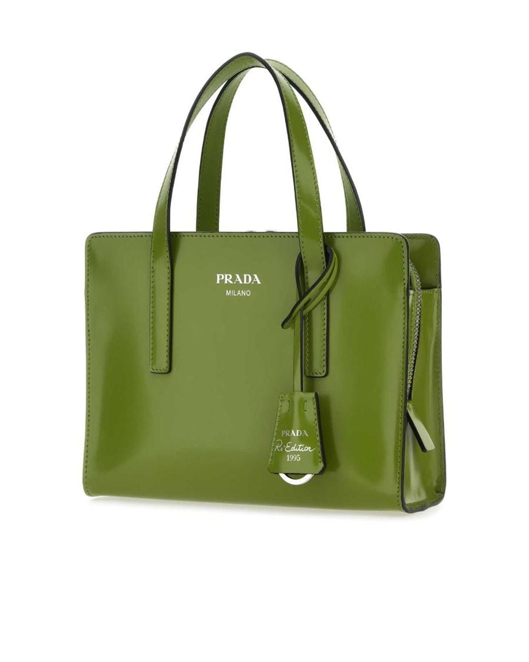 Prada Green Re-Edition 1995 Series Leather Handbag