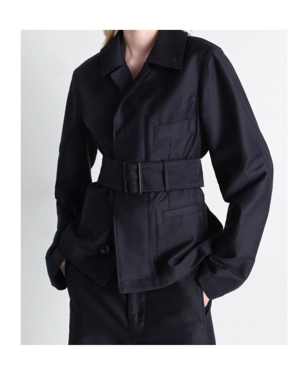 Lemaire Blue Belted Utility Jacket