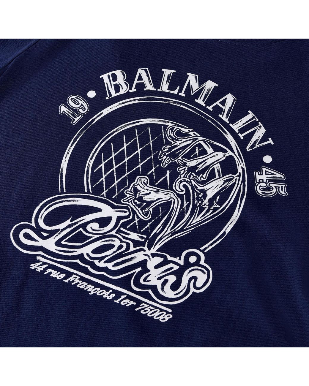Balmain Blue Crewneck Shortsleeve Tee for men