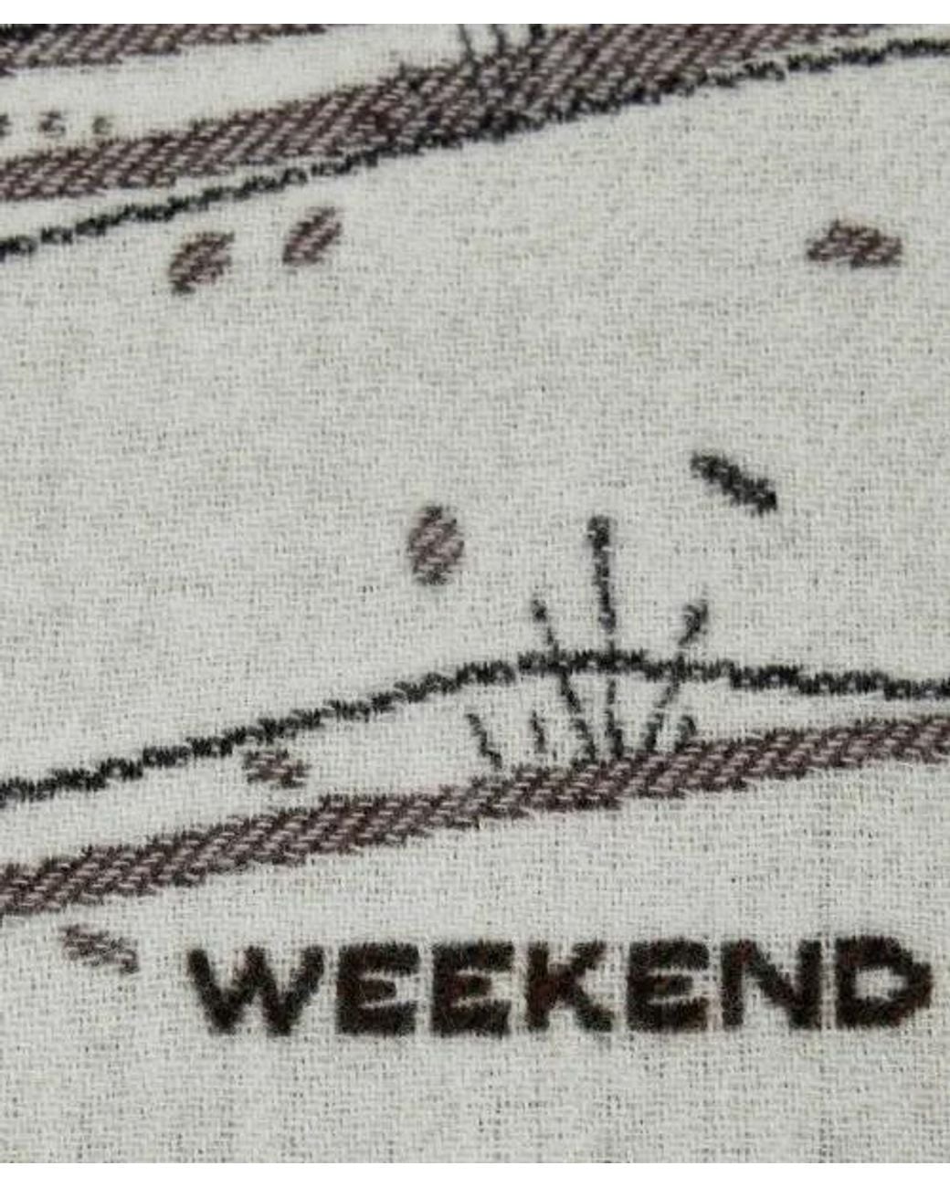 Weekend by Maxmara Gray Tasseled Scarf