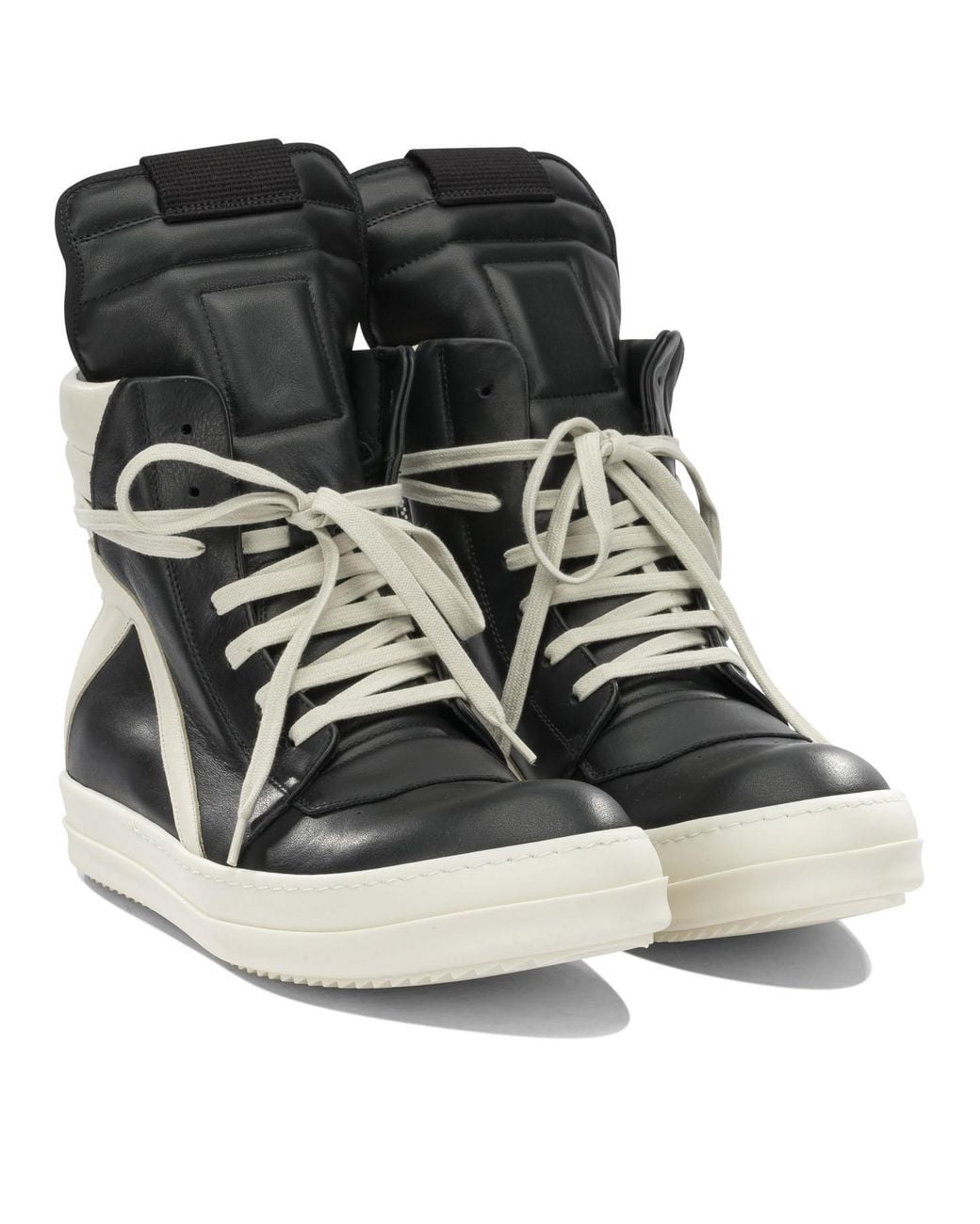 Rick Owens White High Top Lace-Up Sneakers for men