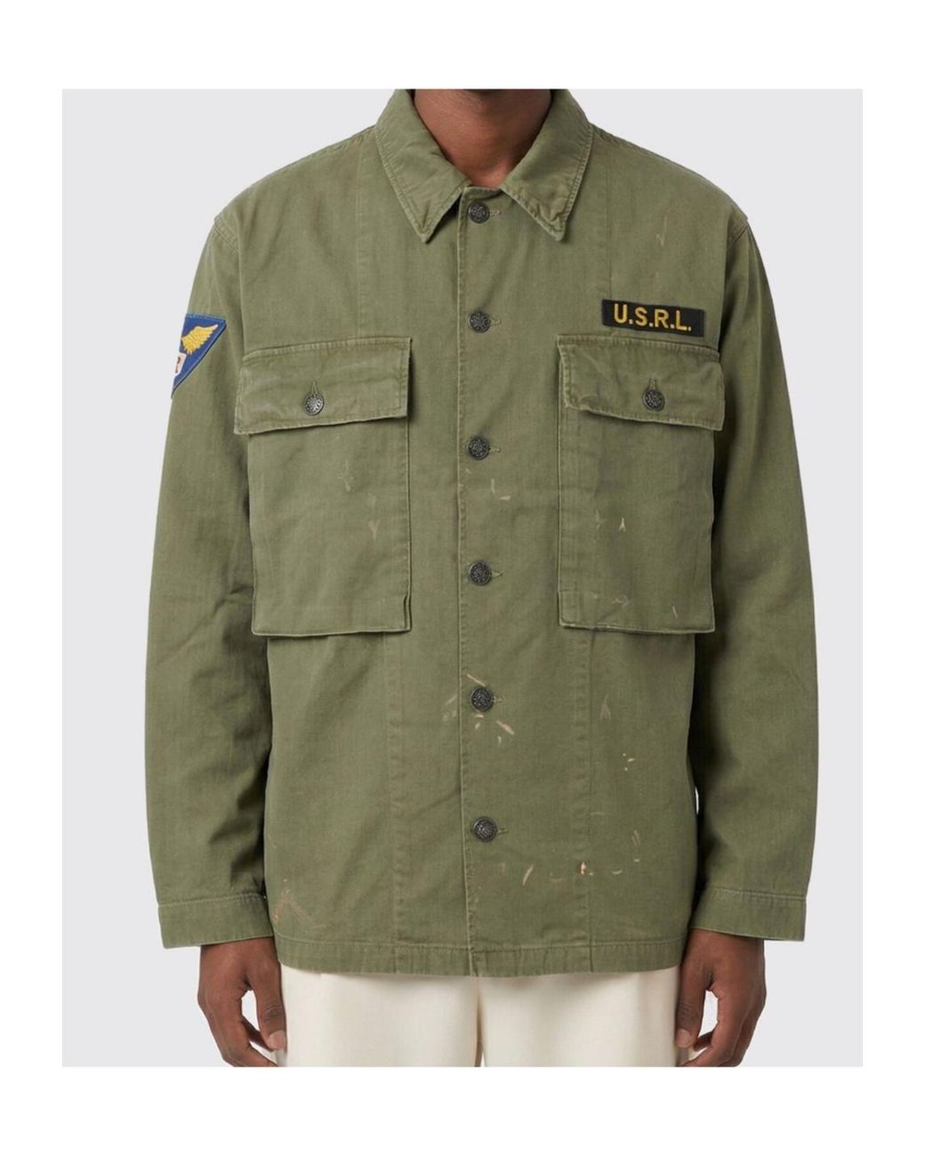 Polo Ralph Lauren Green Utility Patch Pocket Shirt for men
