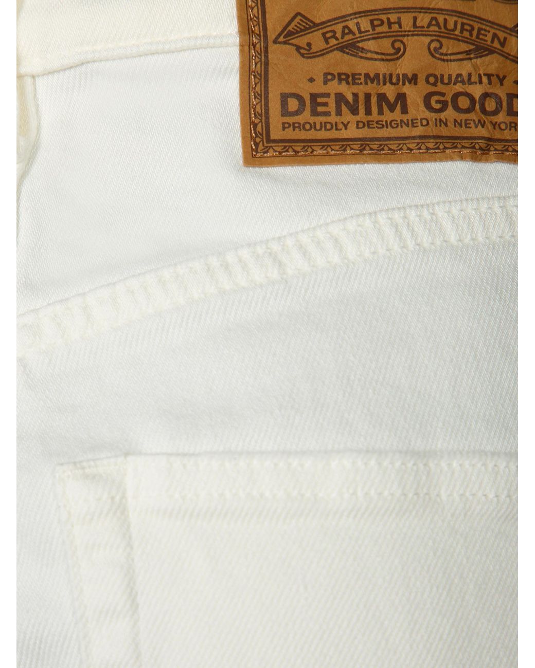 Polo Ralph Lauren White Tapered Slim-Fit Jeans