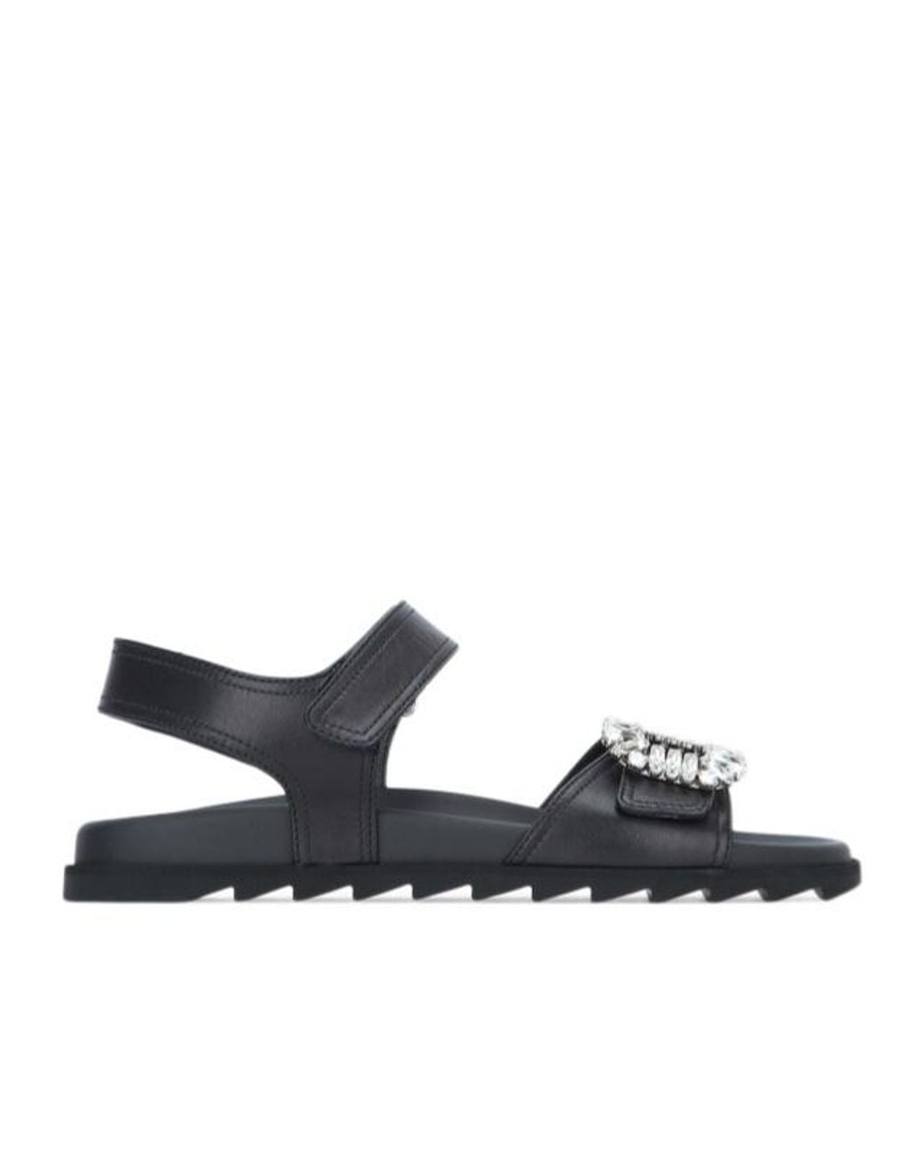 Roger Vivier Multicolor Slidy Viv Strass Flat Sandals