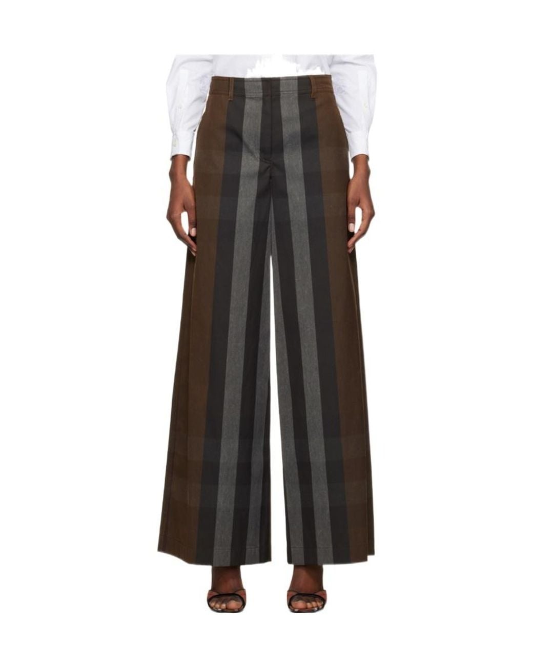 Burberry Brown Closure With Zip Pants