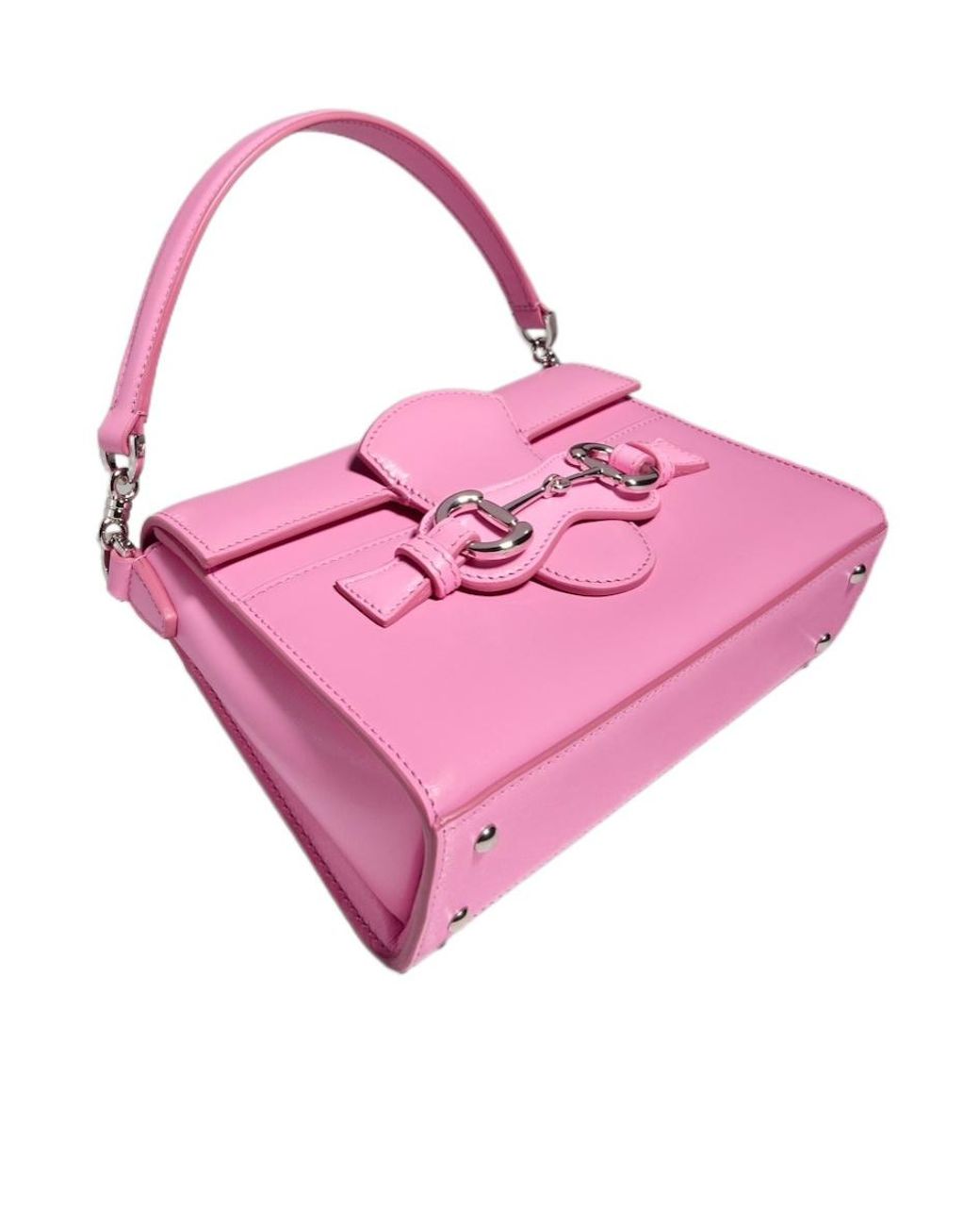 Gucci Pink Horsebit Duomo Small Top Handle Bag