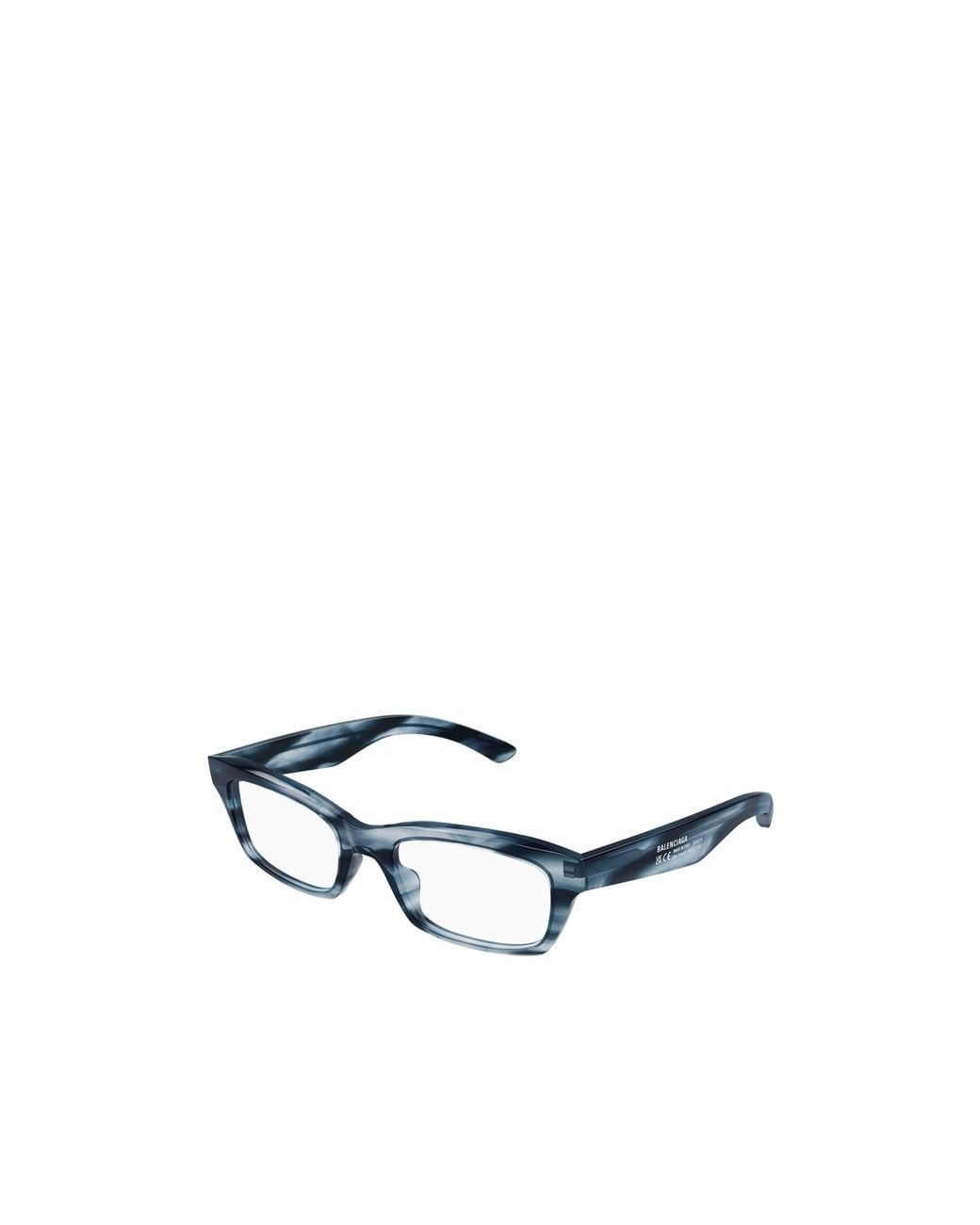 Balenciaga Blue Eyewear Rectangle Frame Glasses for men